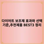 다이어트 보조제 효과와 선택 기준,추천제품 BEST3 정리